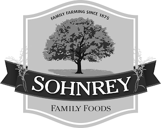 SOHNREY FAMILY FOODS FAMILY FARMING SINCE 1875 logo