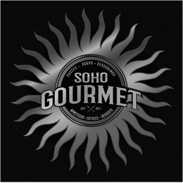 SOHO GOURMET APPETIZERS · ENTREES · DESSERTS SAUCES · SOUPS · SEASONINGS EST. 2017 logo
