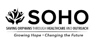 SOHO SAVING ORPHANS THROUGH HEALTHCARE AND OUTREACH GROWING HOPE · CHANGING THE FUTURE logo