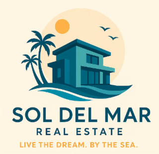 SOL DEL MAR REAL ESTATE LIVE THE DREAM. BY THE SEA. logo