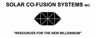 SOLAR CO-FUSION SYSTEMS INC "RESOURCES FOR THE NEW MILLENNIUM" logo