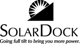 SOLAR DOCK GOING FULL TILT TO BRING YOU MORE POWER. logo
