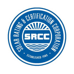 SOLAR RATING & CERTIFICATION CORPORATION ESTABLISHED 1980 SRCC logo