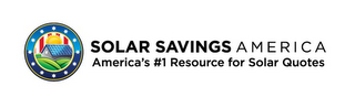 SOLAR SAVINGS AMERICA AMERICA'S #1 RESOURCE FOR SOLAR QUOTES logo