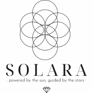SOLARA POWERED BY THE SUN, GUIDED BY THE STARS logo