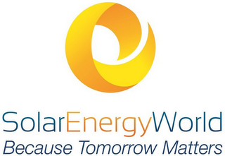 SOLARENERGYWORLD BECAUSE TOMORROW MATTERS logo