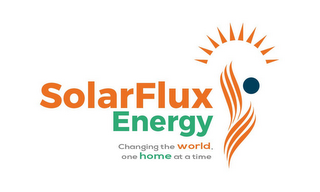 SOLARFLUX ENERGY CHANGING THE WORLD. ONE HOME AT A TIME logo