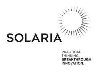 SOLARIA PRACTICAL THINKING. BREAKTHROUGH INNOVATION. logo