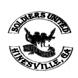 SOLDIERS UNITED MC NEVER FORGET HINESVILLE, GA logo