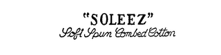 "SOLEEZ" SOFT SPUN COMBED COTTON logo