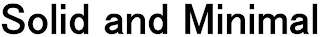 SOLID AND MINIMAL logo