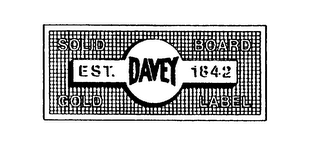 SOLID BOARD EST DAVEY 1842 GOLD LABEL logo