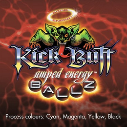 SOLID ENERGY KICK-BUTT AMPED ENERGY BALLZ logo