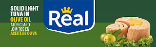 SOLID LIGHT TUNA IN OLIVE OIL ATÚN CLARO LOMITOS EN ACEITE DE OLIVA REAL logo