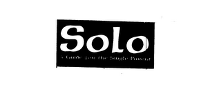 SOLO A GUIDE FOR THE SINGLE PARENT logo