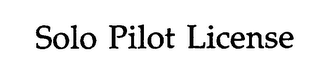 SOLO PILOT LICENSE logo