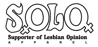 SOLO SUPPORTER OF LESBIAN OPINION APPAREL logo