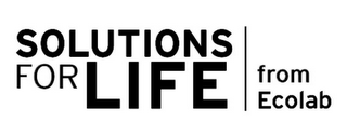 SOLUTIONS FOR LIFE FROM ECOLAB logo
