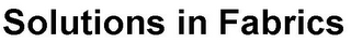 SOLUTIONS IN FABRICS logo