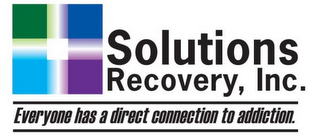 SOLUTIONS RECOVERY, INC. EVERYONE HAS A DIRECT CONNECTION TO ADDICTION. logo