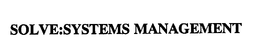 SOLVE:SYSTEMS MANAGEMENT logo
