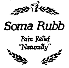 SOMA RUBB PAIN RELIEF "NATURALLY" logo