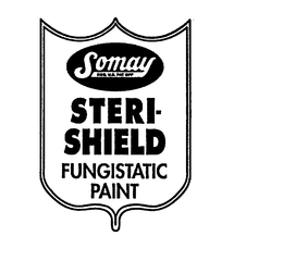 SOMAY REG. U.S. PAT OFF STERI-SHIELD FUNGISTATIC PAINT logo