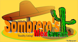 SOMBRERO'S MEXTAURANT, THE MEXAURANT 'HEALTHY EATING' logo
