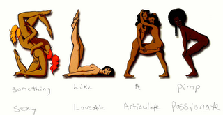 SOMETHING LIKE A PIMP SEXY LOVEABLE ARTICULATE PASSIONATE logo