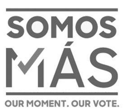 SOMOS MÁS OUR MOMENT. OUR VOTE. logo