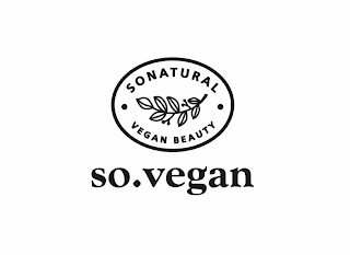SONATURAL VEGAN BEAUTY SO.VEGAN logo