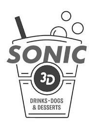 SONIC 3D DRINKS · DOGS & DESSERTS logo