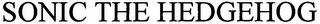 SONIC THE HEDGEHOG logo
