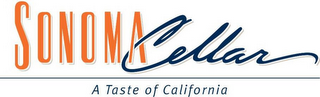 SONOMA CELLAR A TASTE OF CALIFORNIA logo