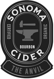 SONOMA CIDER CERTIFIED ORGANIC BOURBON THE ANVIL logo