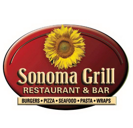 SONOMA GRILL RESTAURANT & BAR BURGERS ·PIZZA · SEAFOOD · PASTA · WRAPS logo