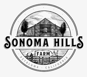 SONOMA HILLS FARM · PETALUMA · CALIFORNIA · logo