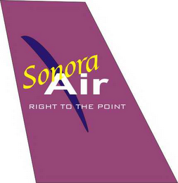 SONORA AIR "RIGHT TO THE POINT" logo
