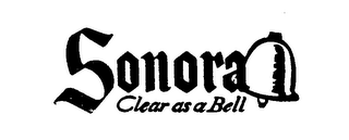 SONORA CLEAR AS A BELL logo