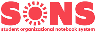 SONS STUDENT ORGANIZATIONAL NOTEBOOK SYSTEM logo