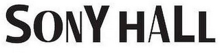 SONY HALL logo