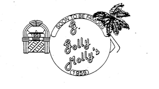 SOON TO BE FAMOUS G. GOLLY MOLLY'S 1959 logo