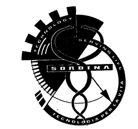SORDINA TECHNOLOGY SERVING LIFE TECNOLOGIA PER LA VITA logo