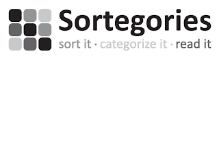 SORTEGORIES SORT IT · CATEGORIZE IT · READ IT logo