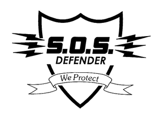 S.O.S. DEFENDER INC.-WE PROTECT logo