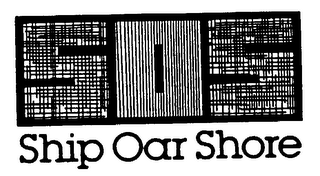 SOS SHIP OAR SHORE logo