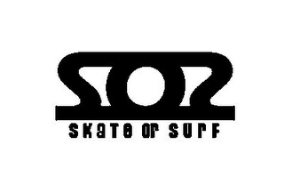 SOS SKATE OR SURF logo