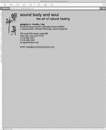 SOUND BODY AND SOUL THE ART OF NATURAL HEALING logo