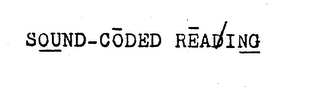SOUND-CODED READING logo
