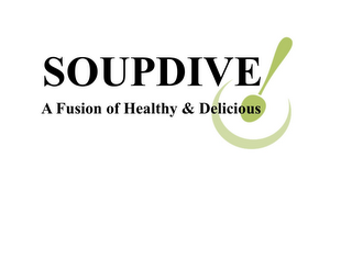 SOUPDIVE A FUSION OF HEALTHY AND DELICIOUS logo